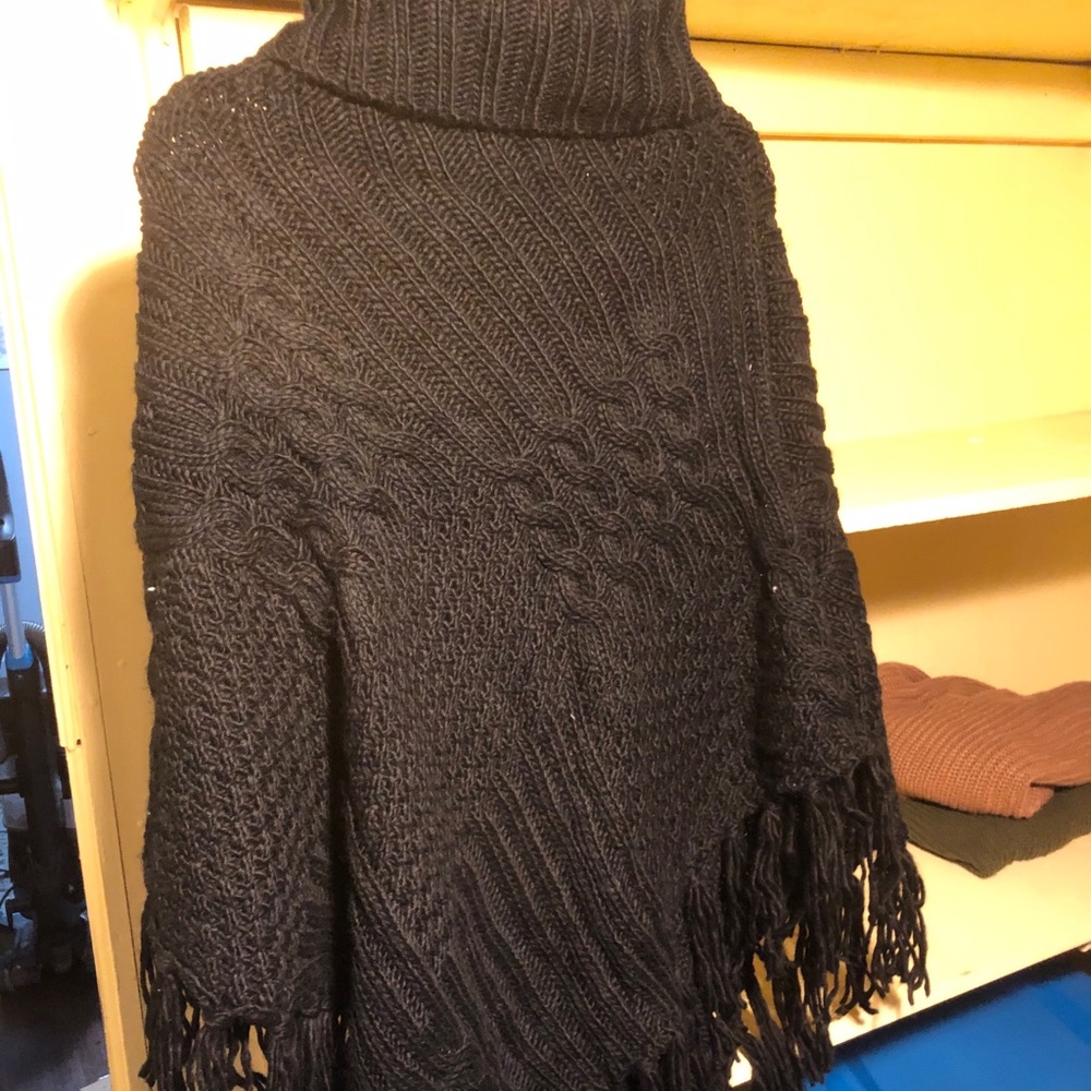 NWT Cowl neck sweater poncho!